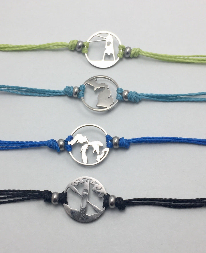 Great Lakes Freighter Pull Cord Bracelet