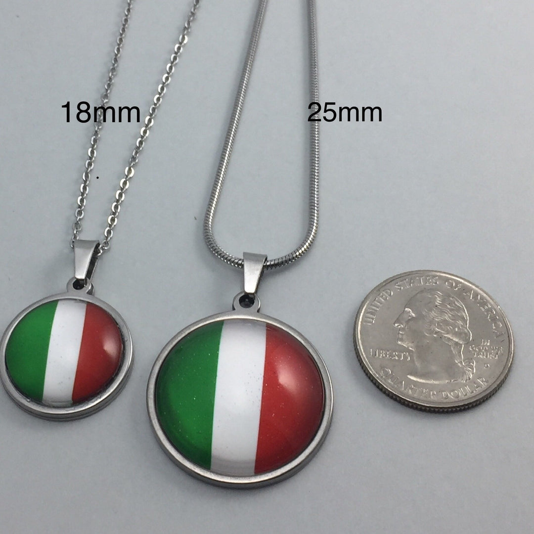 Italian Flag Charm Pendant - Petite - Be Inspired UP