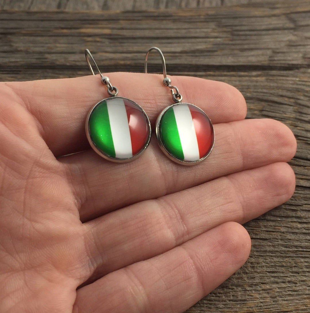 Italian Flag Earrings - Be Inspired UP