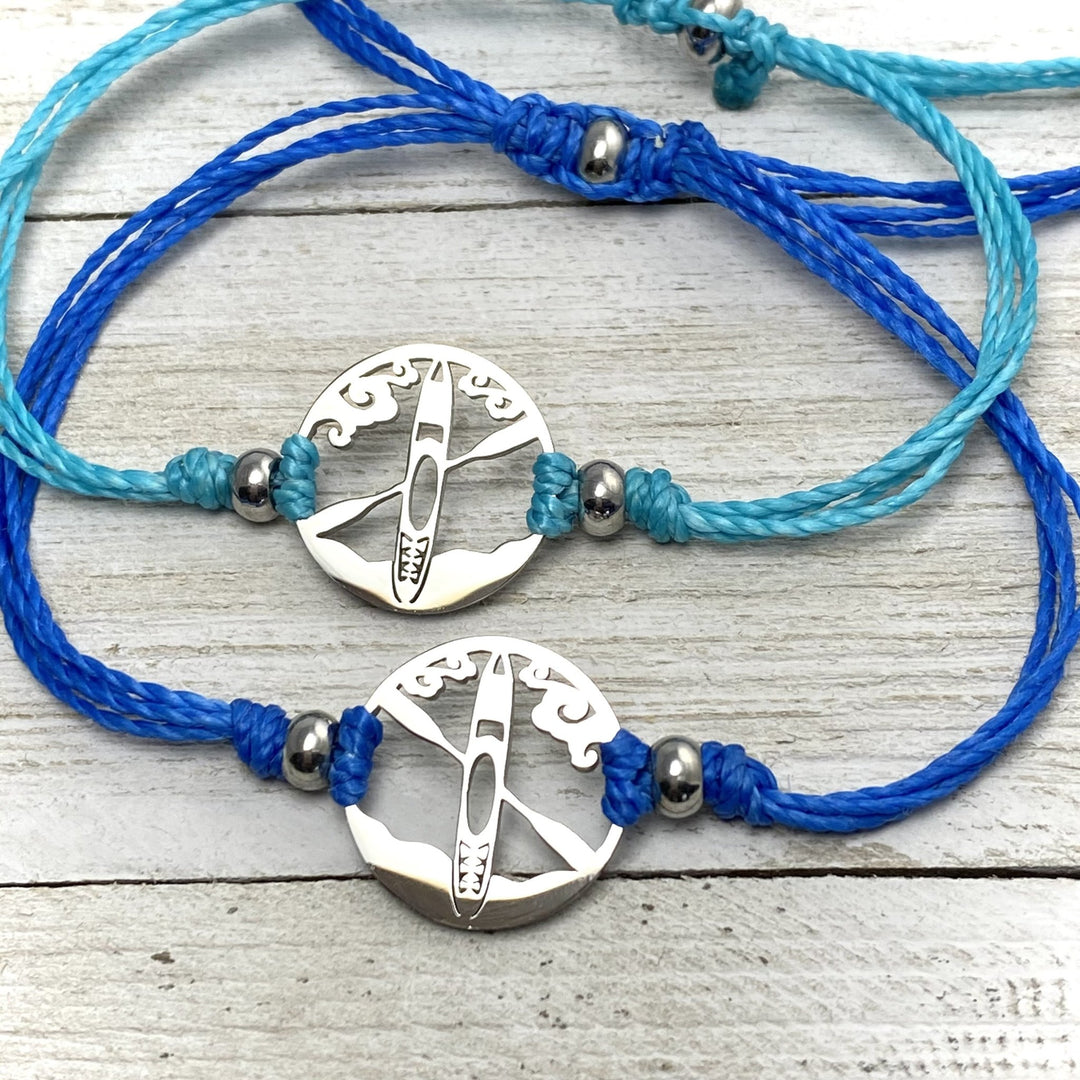 Kayak Waves Pull Cord Bracelet - Be Inspired UP