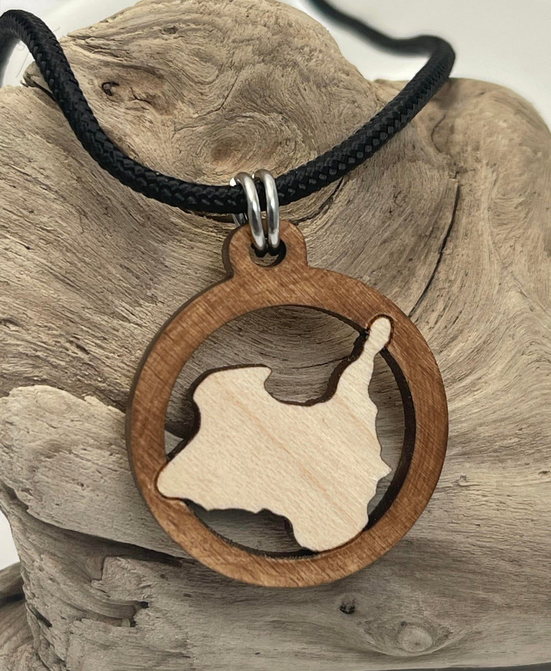 Kelleys Island Wooden Engraved Pendant - Custom - Be Inspired UP