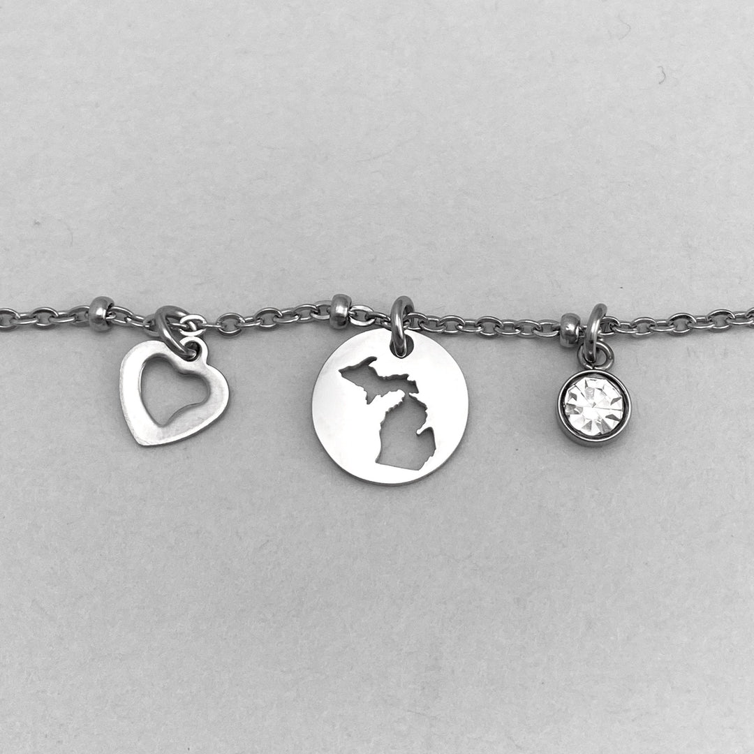 Lake Superior Charm Anklet - Be Inspired UP