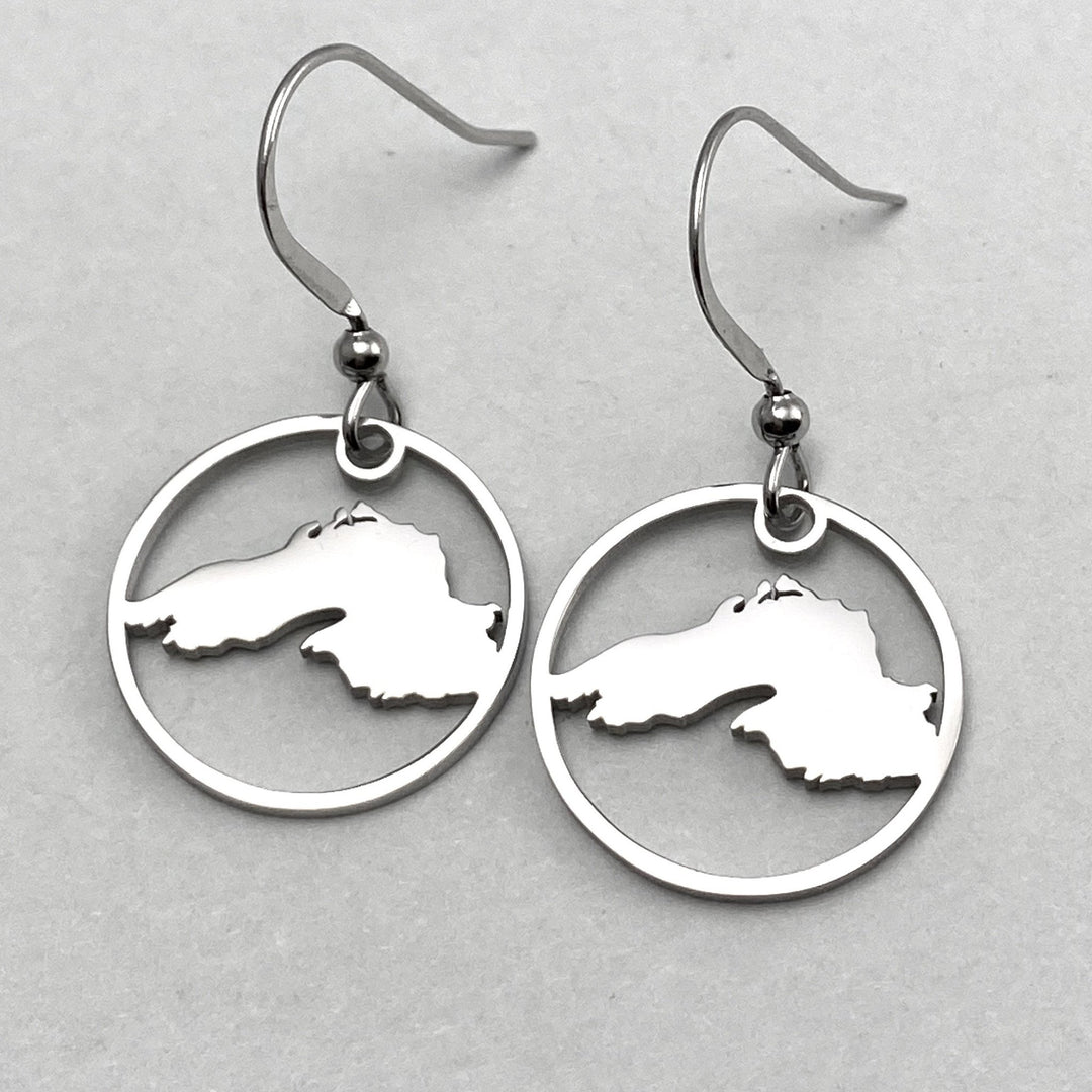 Lake Superior Outline Earrings - Be Inspired UP