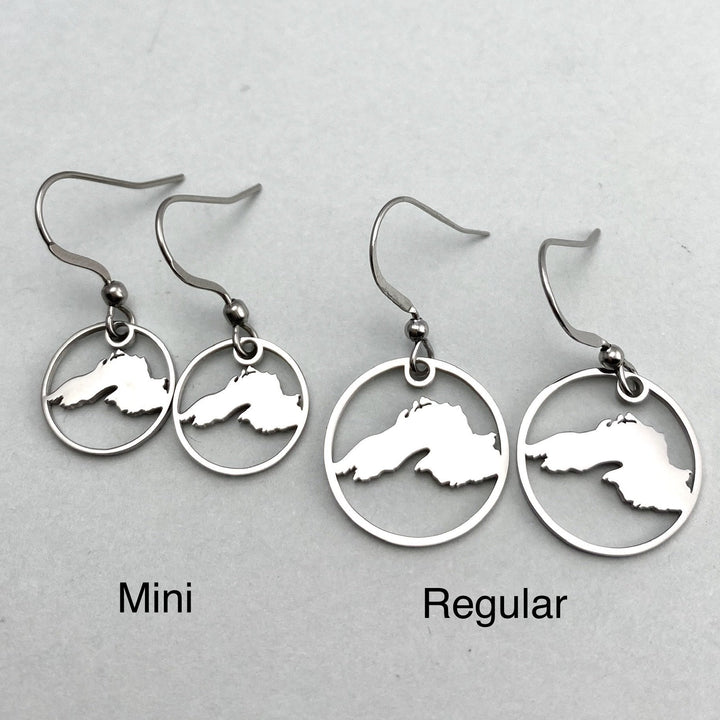 Lake Superior Outline Earrings - Be Inspired UP