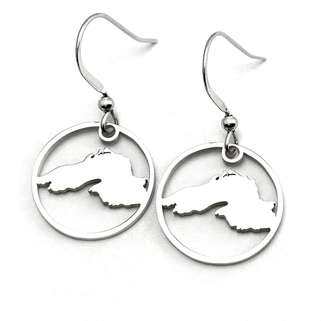 Lake Superior Outline Earrings - Be Inspired UP