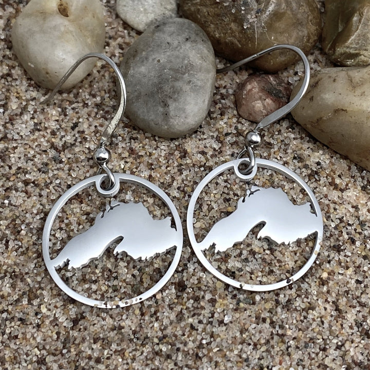 Lake Superior Outline Earrings - Be Inspired UP