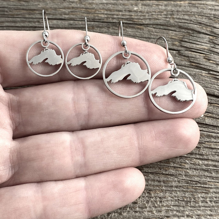 Lake Superior Outline Earrings - Be Inspired UP