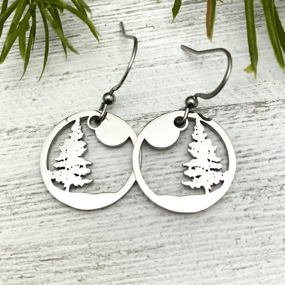 Lone Pine Tree Earrings, petite or mini - Be Inspired UP