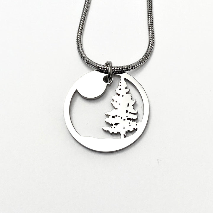 Lone Pine Tree Pendant, large, petite or mini - Be Inspired UP
