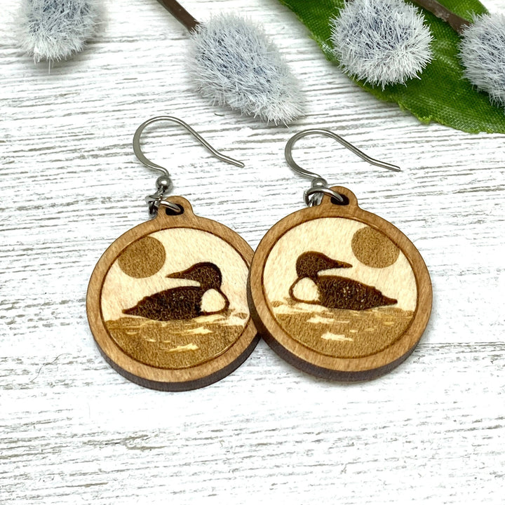 Loon Wooden Earrings - Be Inspired UP