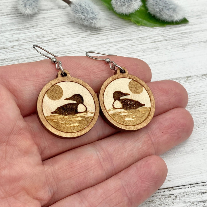 Loon Wooden Earrings - Be Inspired UP