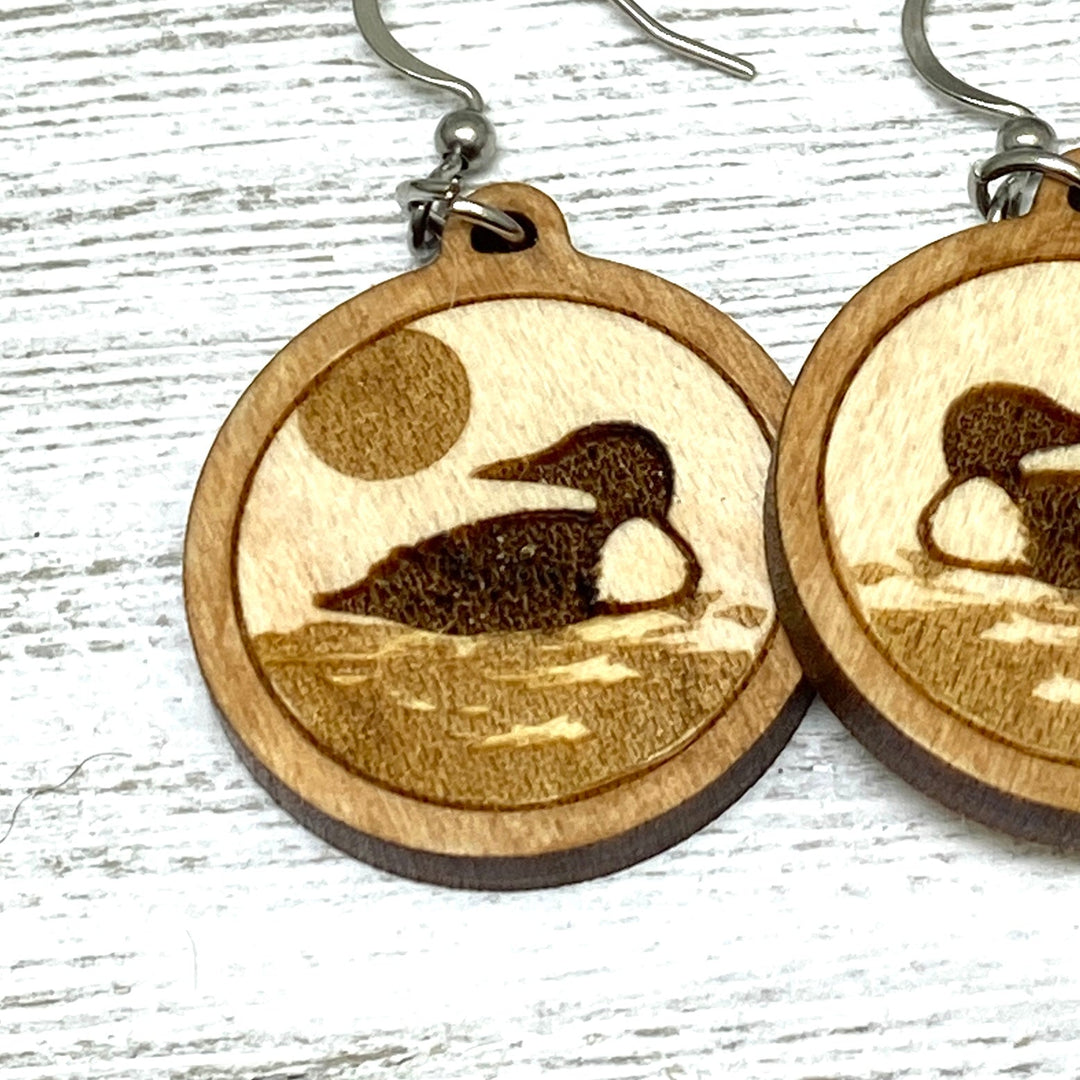 Loon Wooden Earrings - Be Inspired UP