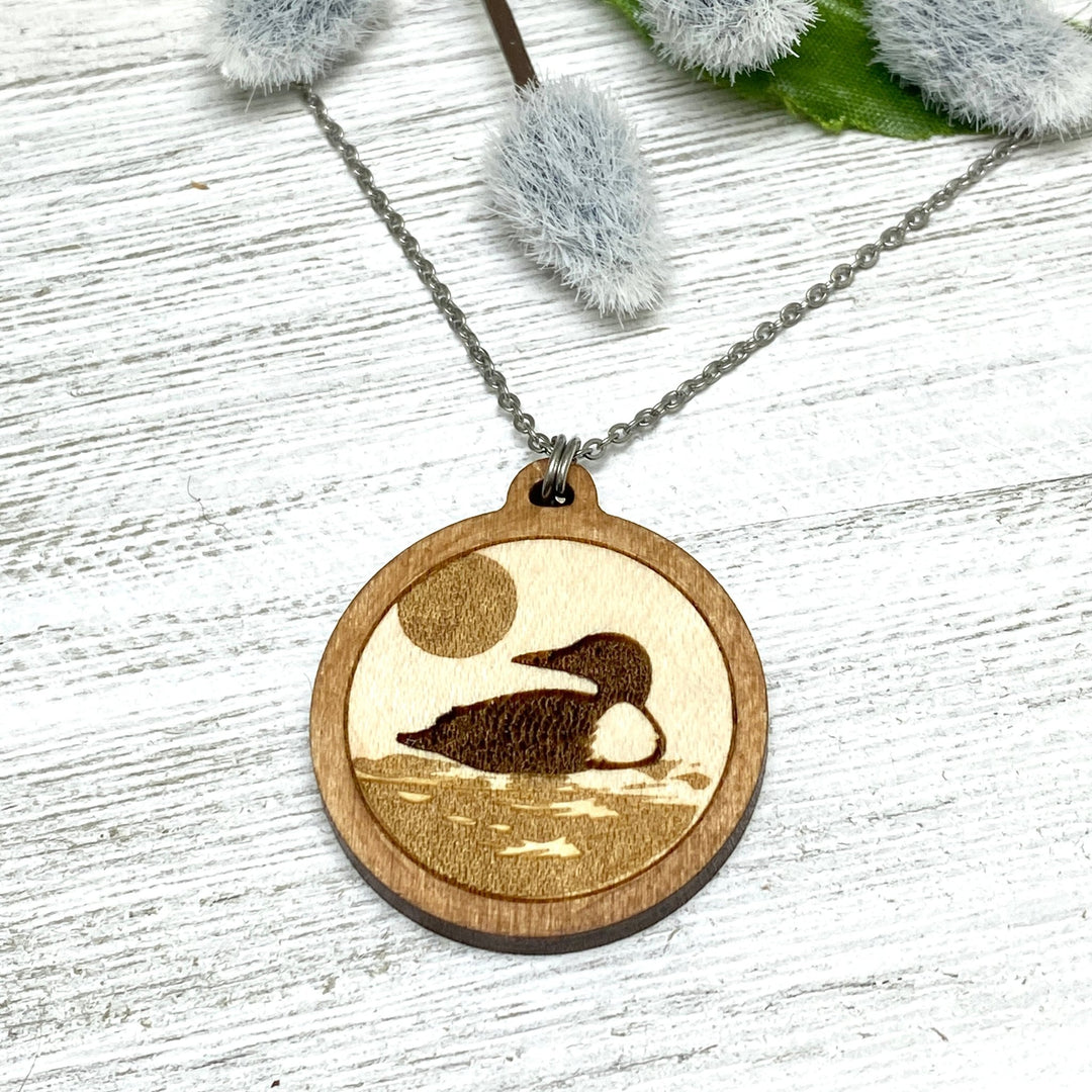 Loon Wooden Pendant - Be Inspired UP