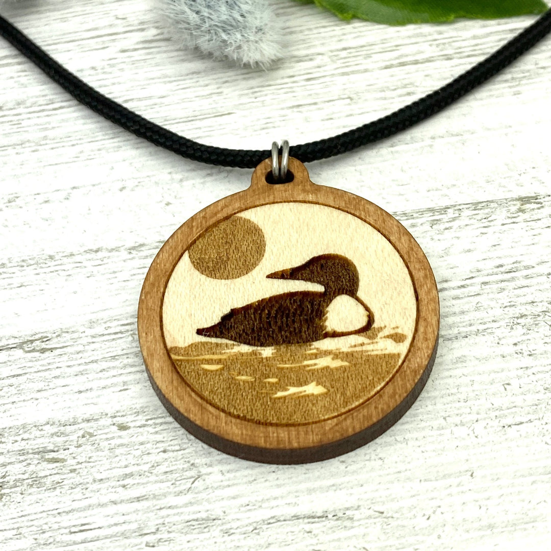 Loon Wooden Pendant - Be Inspired UP