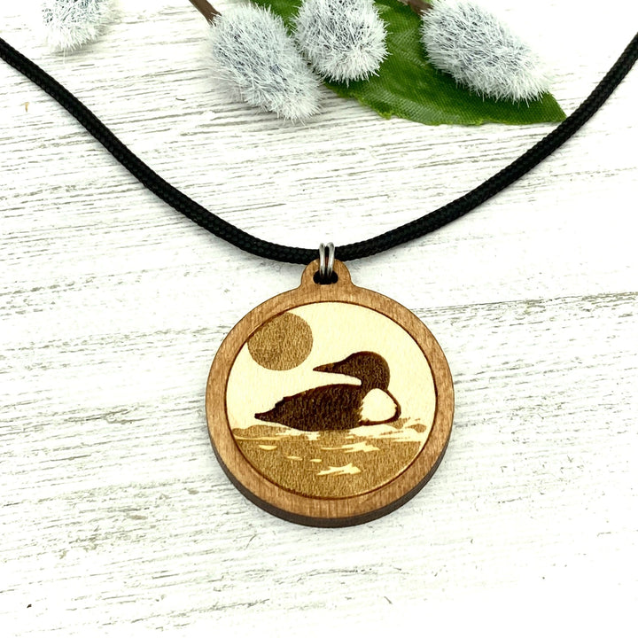 Loon Wooden Pendant - Be Inspired UP