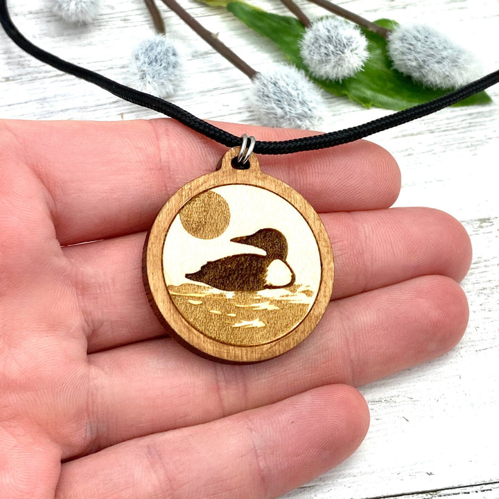 Loon Wooden Pendant - Be Inspired UP