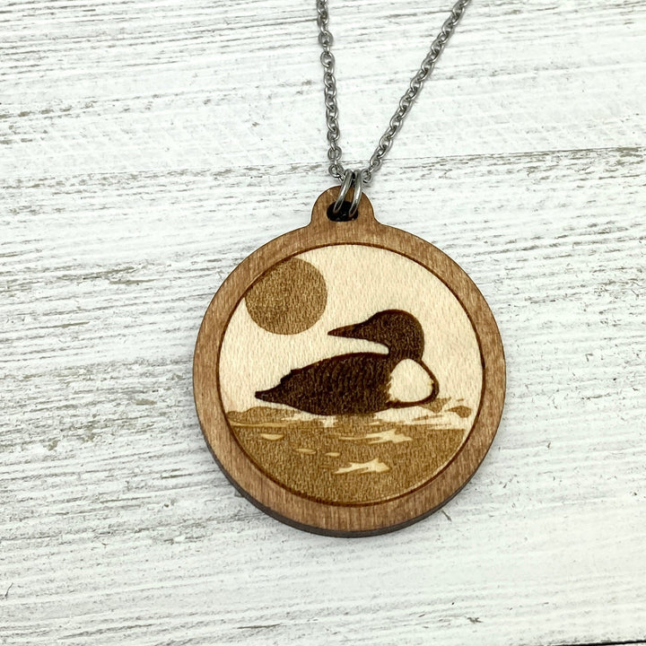 Loon Wooden Pendant - Be Inspired UP