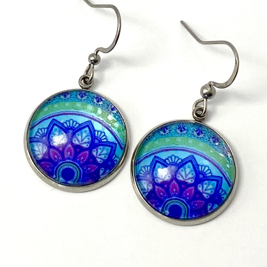 Lotus Blossom mandala Earrings - Be Inspired UP