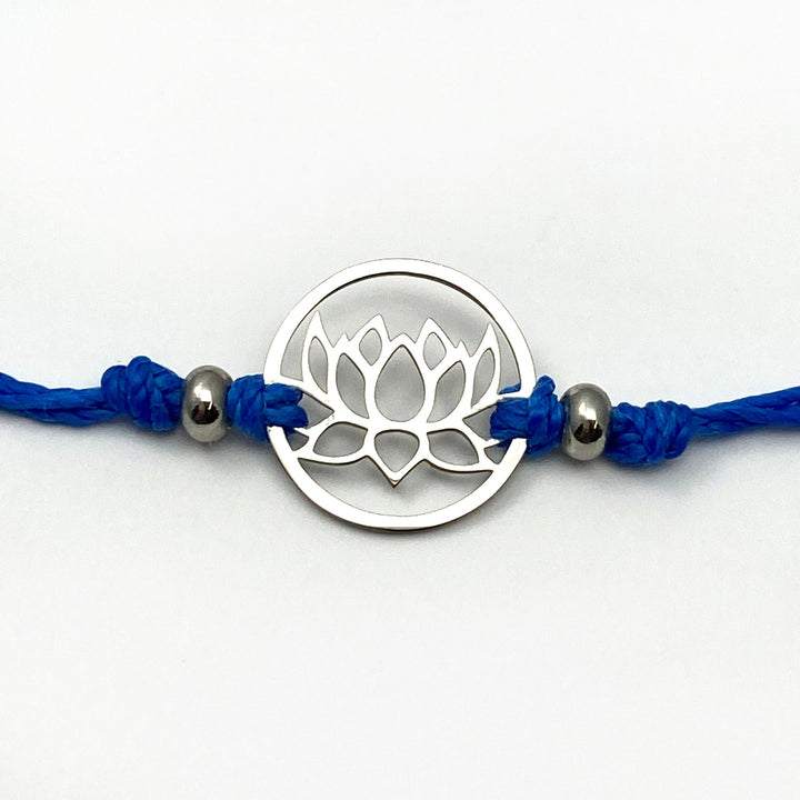 Lotus Flower Pull Cord Anklet - Be Inspired UP