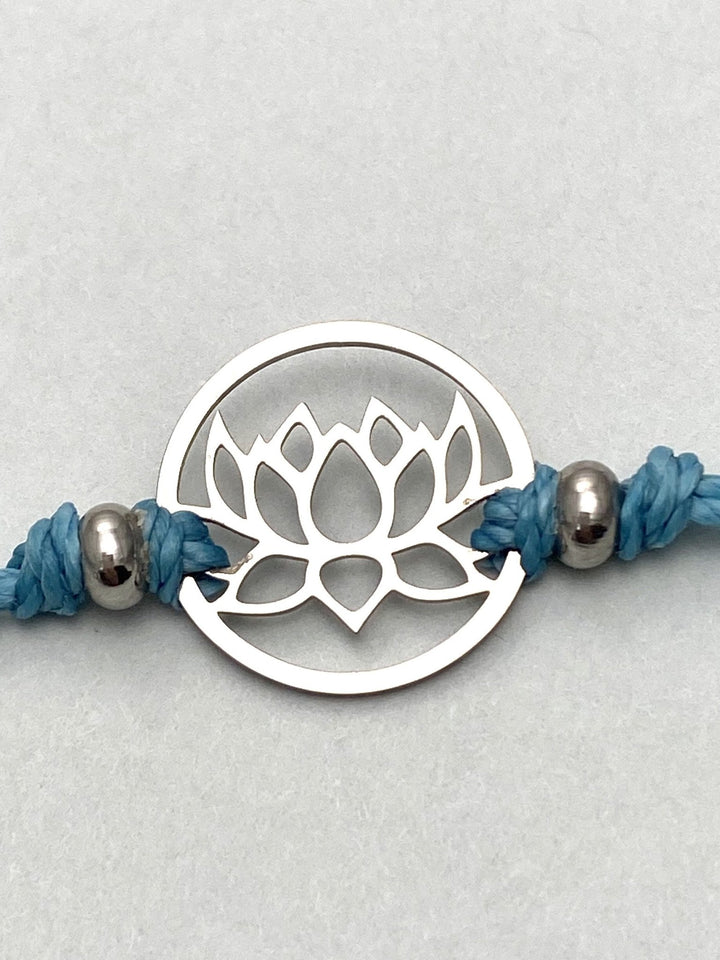 Lotus Flower Pull Cord Anklet - Be Inspired UP
