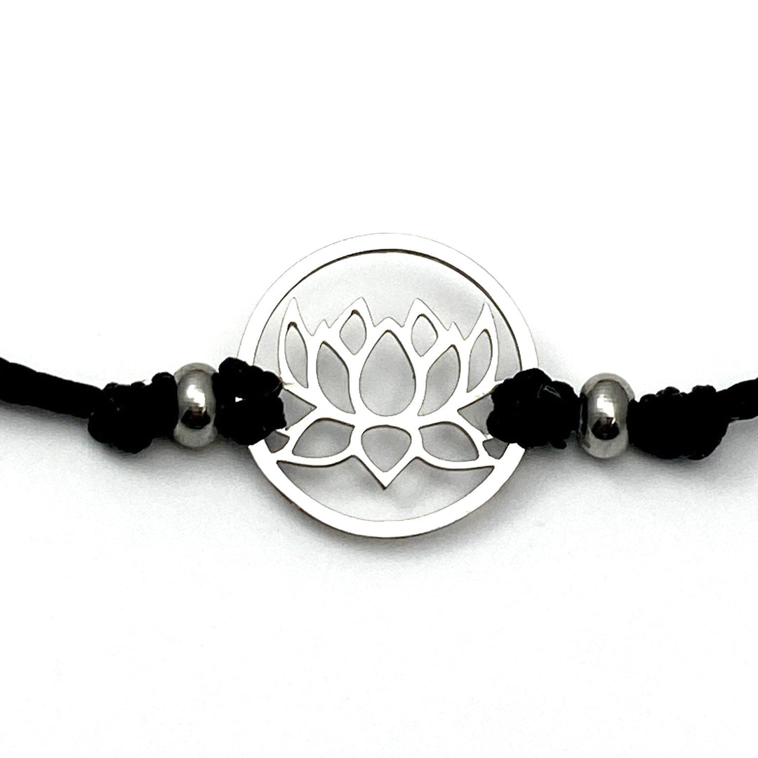 Lotus Flower Pull Cord Anklet - Be Inspired UP