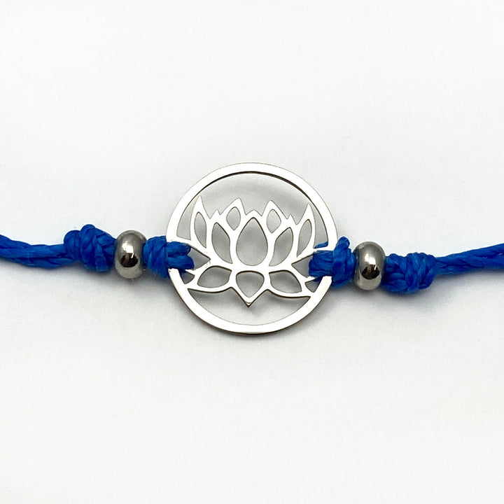 Lotus Flower Pull Cord Bracelet - Be Inspired UP