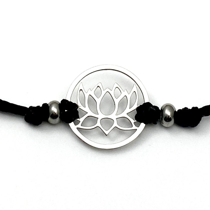 Lotus Flower Pull Cord Bracelet - Be Inspired UP