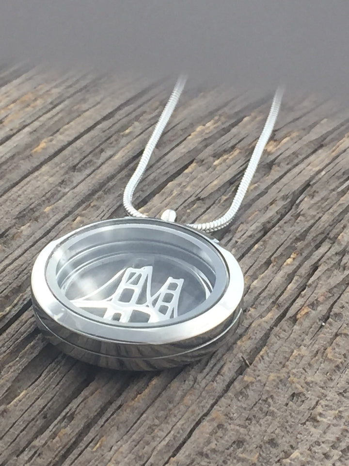 Mackinac Bridge Glass Locket - Be Inspired UP