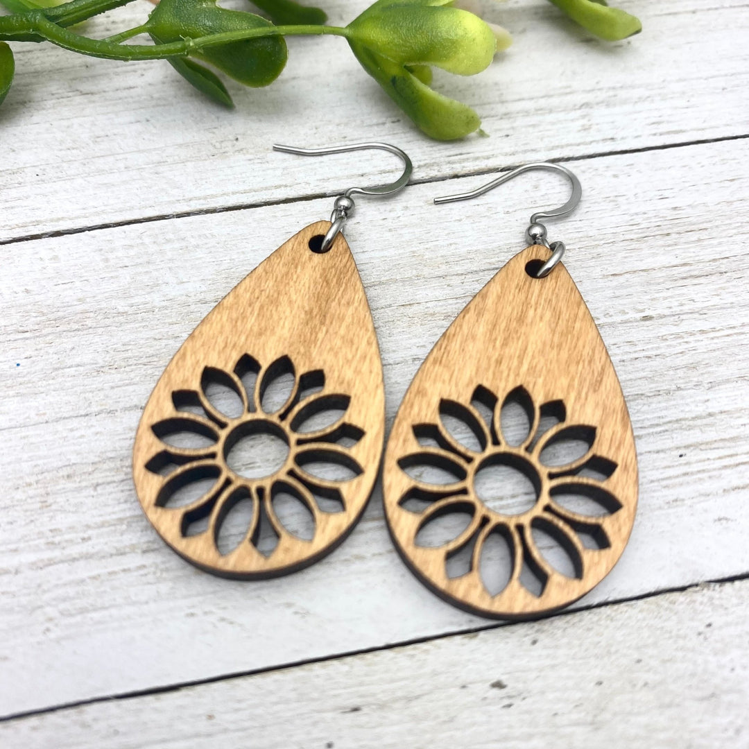 Mandala Sunflower Earrings - Be Inspired UP