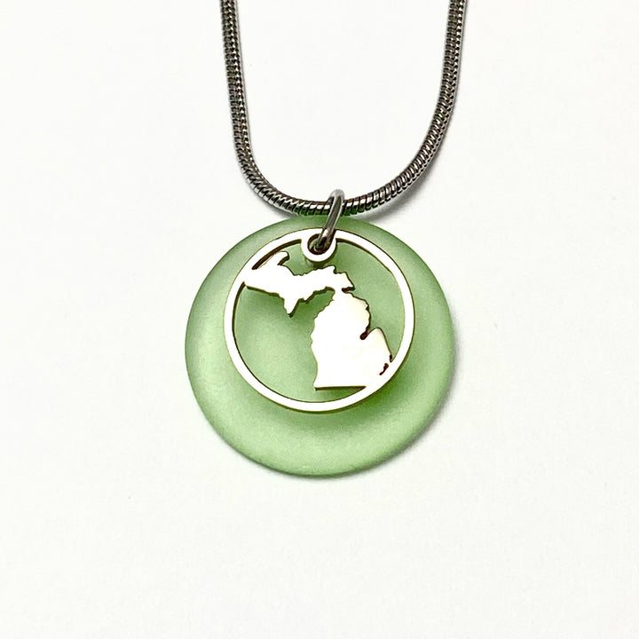 Michigan Beach Glass Pendant - Be Inspired UP