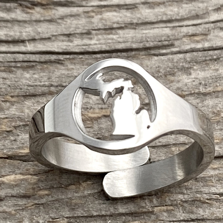 *Michigan Cutout Ring Adjustable - Be Inspired UP