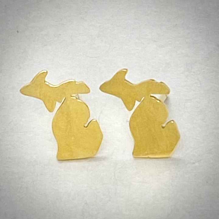 Michigan Gold Post Earrings - Be Inspired UP