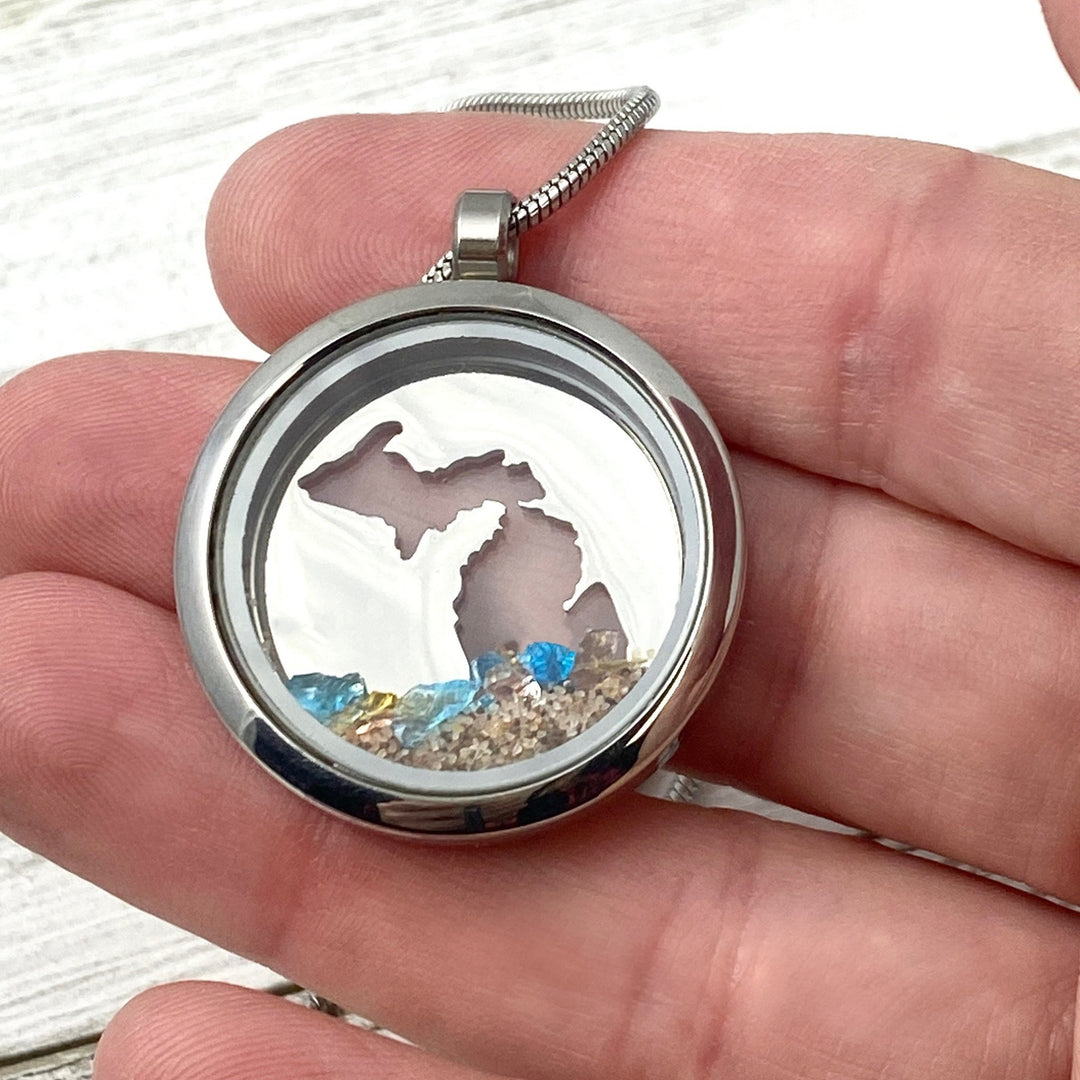 Michigan Inspired Glass Locket - Be Inspired UP