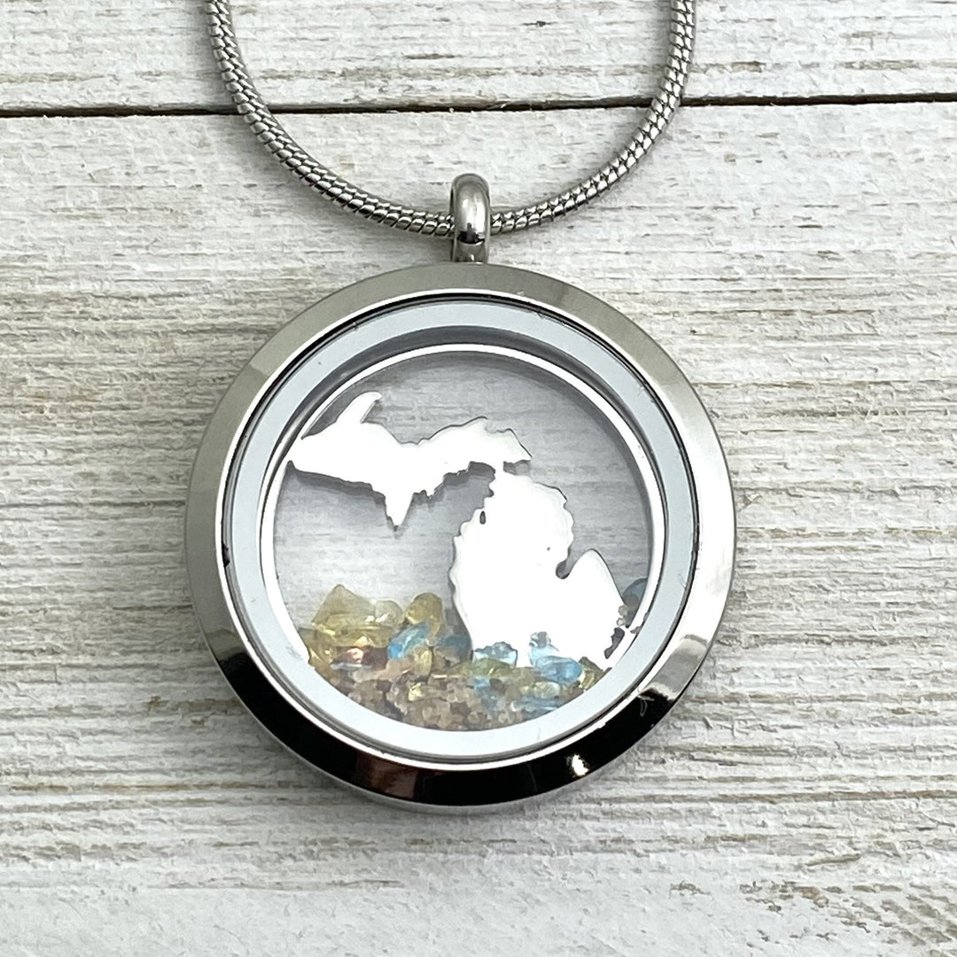 Michigan Inspired Glass Locket - Be Inspired UP