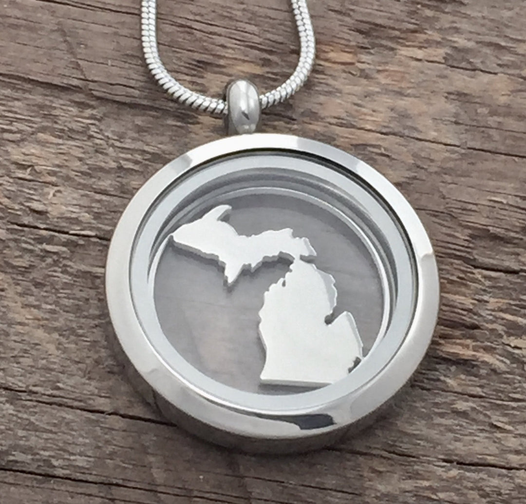 Michigan Inspired Glass Locket - Be Inspired UP