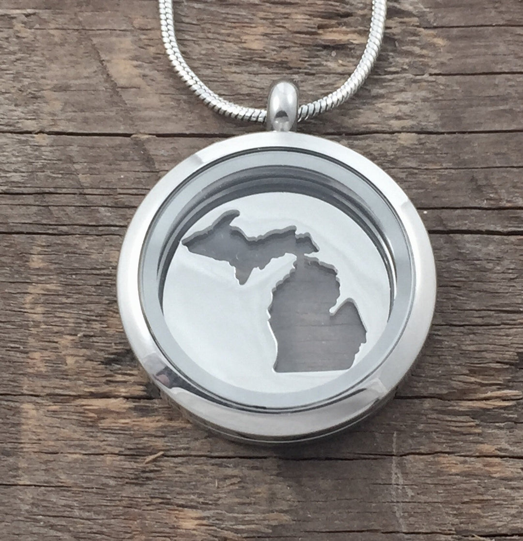 Michigan Inspired Glass Locket - Be Inspired UP