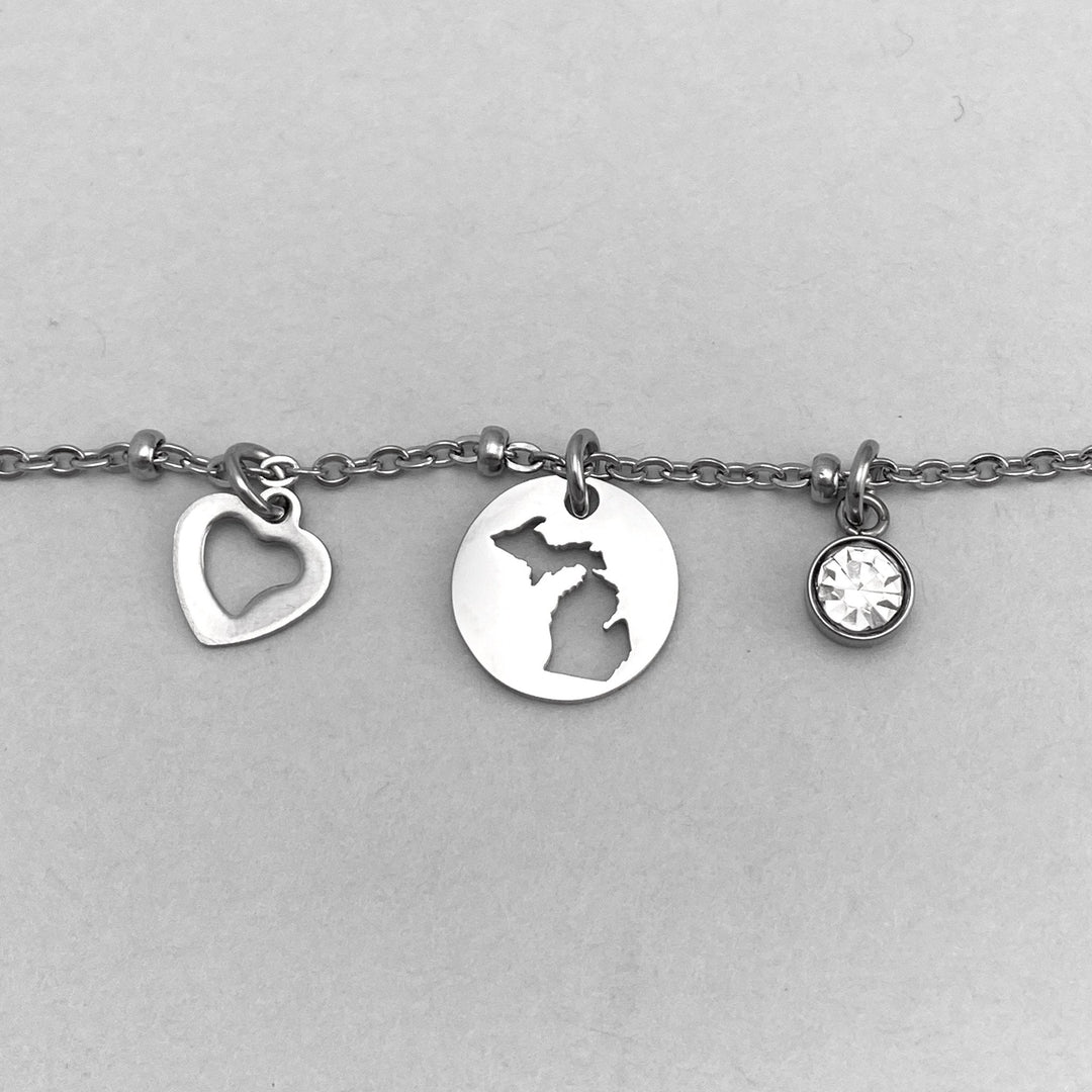 Middle Bass Lake Charm Anklet - custom - Be Inspired UP
