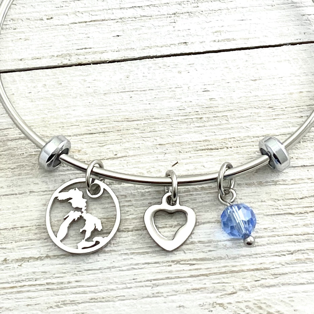 Middle Bass Lake Charmed Cuff Bracelet - Custom - Be Inspired UP
