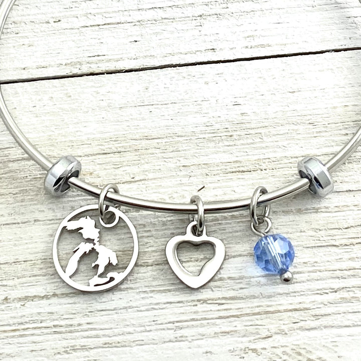 Middle Bass Lake Charmed Cuff Bracelet - Custom - Be Inspired UP