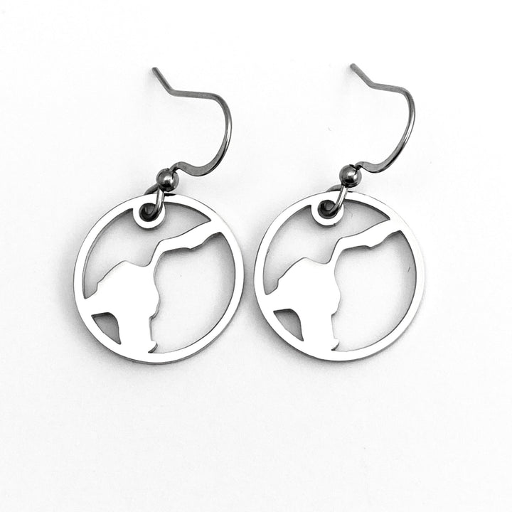 Middle Bass Lake Outline Earrings - Be Inspired UP