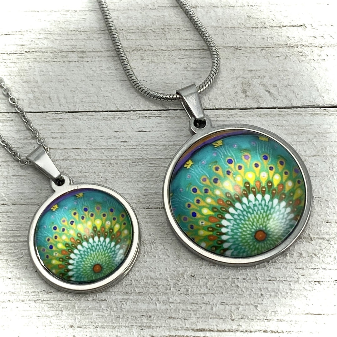 Mindful Mandala Pendant - Teal, E Yelland - Be Inspired UP