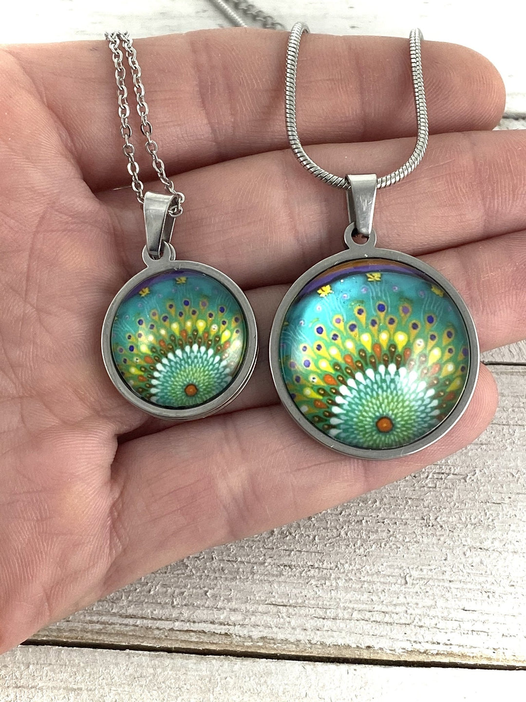 Mindful Mandala Pendant - Teal, E Yelland - Be Inspired UP