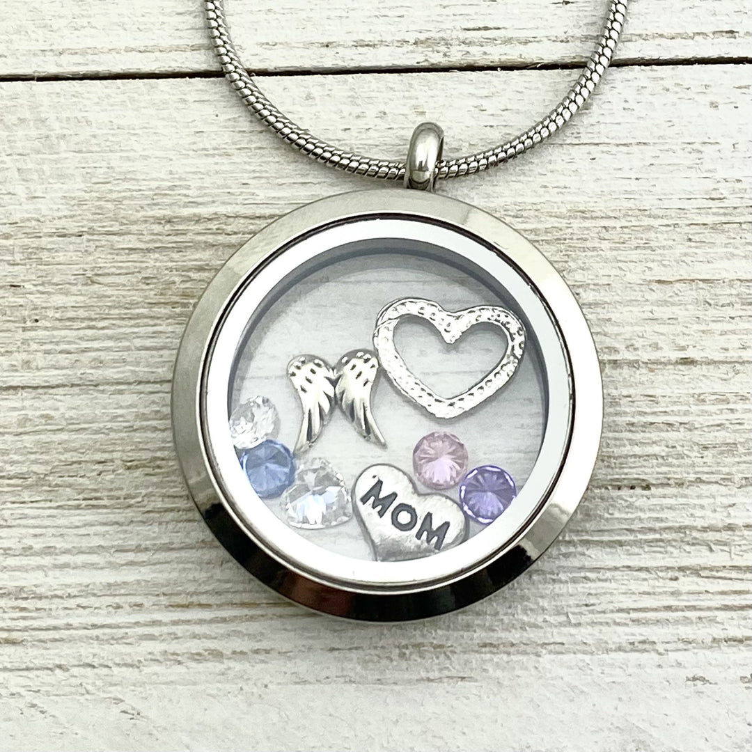Mom Love Glass Locket - Be Inspired UP