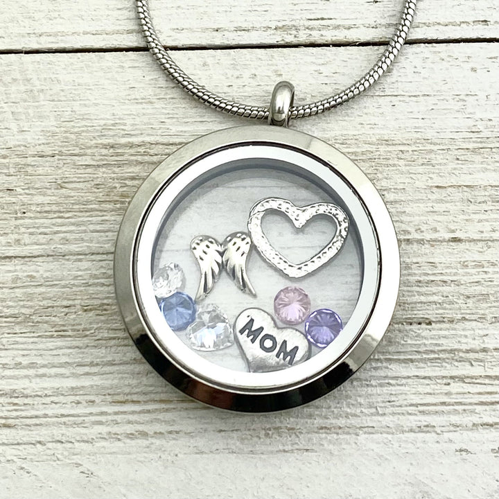 Mom Love Glass Locket - Be Inspired UP