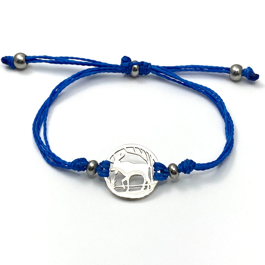 Moose in the Woods Pull Cord Bracelet - Be Inspired UP