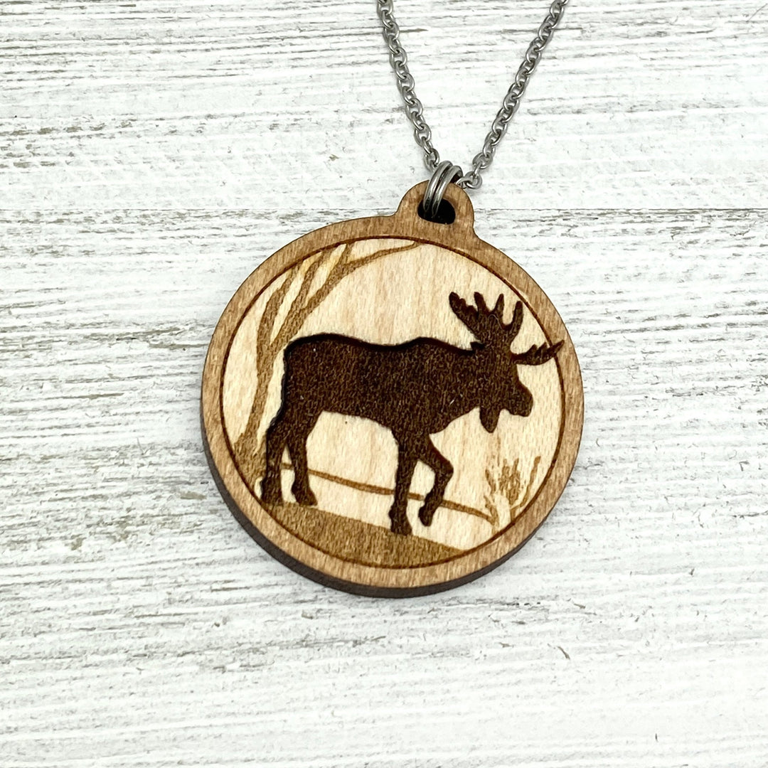 Moose Wooden Pendant - Be Inspired UP