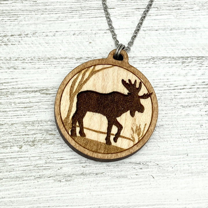 Moose Wooden Pendant - Be Inspired UP