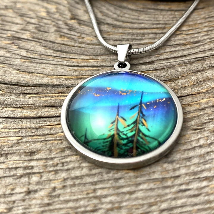 Northern Lights "Tree Tops" Pendant, large - Be Inspired UP