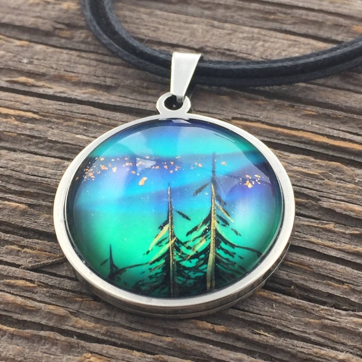 Northern Lights "Tree Tops" Pendant, large - Be Inspired UP