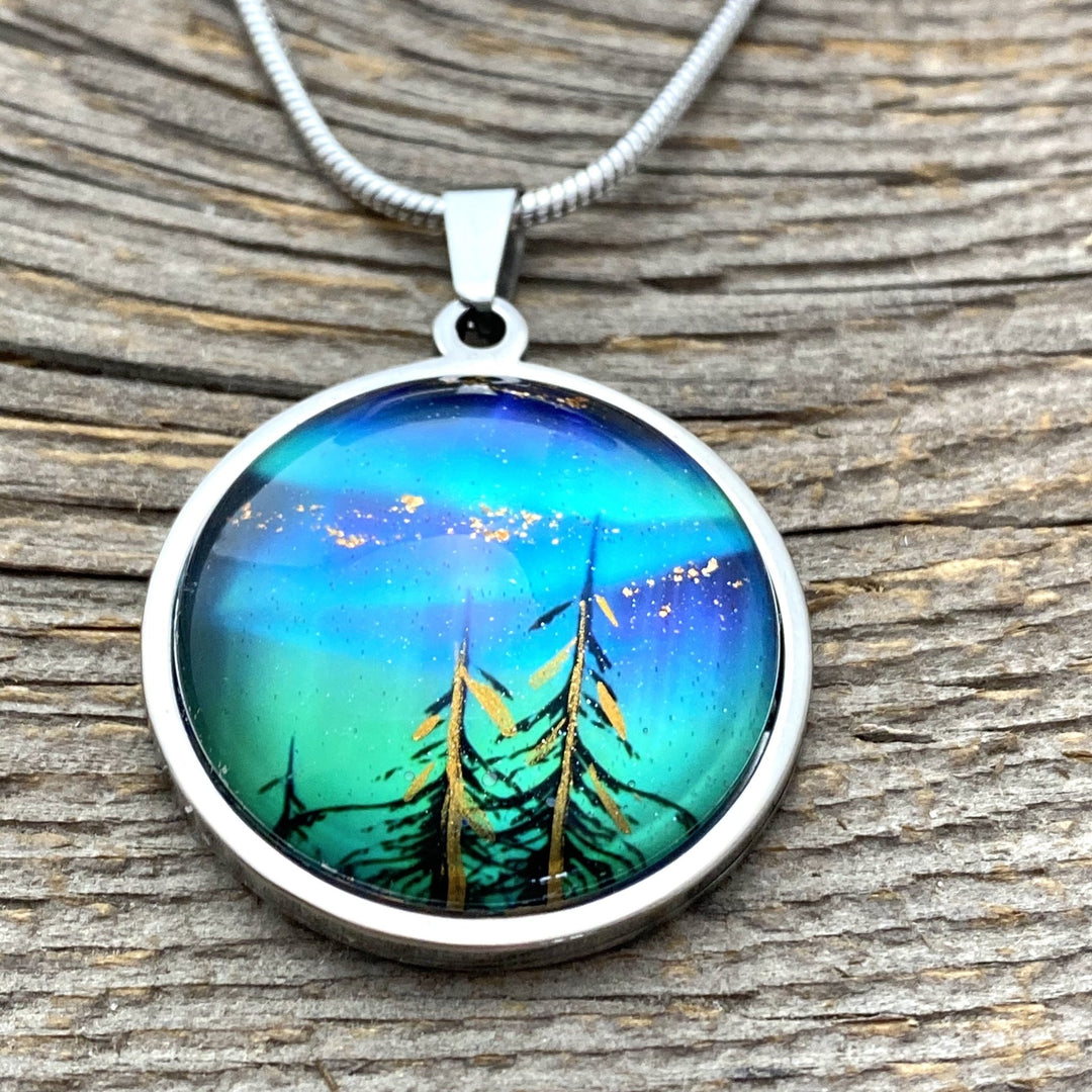 Northern Lights "Tree Tops" Pendant, large - Be Inspired UP